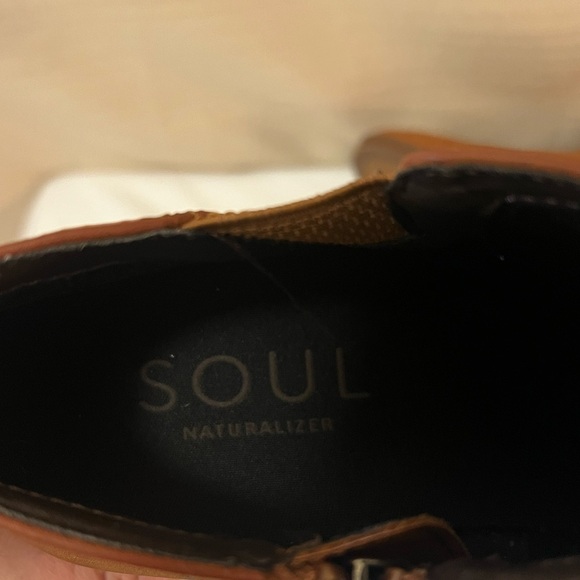 SOUL by Naturalizer brown zip up bootie man made material size 7 - Picture 3 of 10